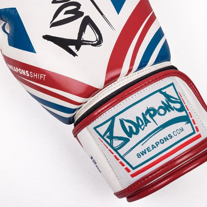Image du produit 8Weapons Boxing Gloves, Shift, white-navy-red, 10 Oz (10 OZ)