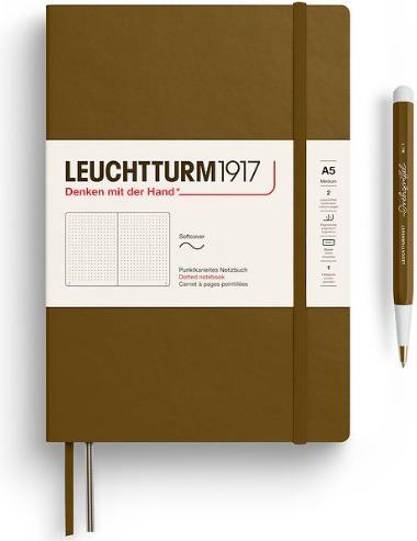 Produktbild Leuchtturm1917 Leuchtturm Medium Dots S.Brown (145 x 210 mm, Kariert, Harter Einband)