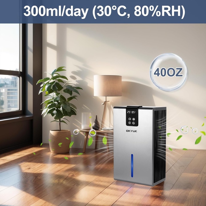 Actual product image Okyuk Luftentfeuchter (75 m², 1.50 l/24h)