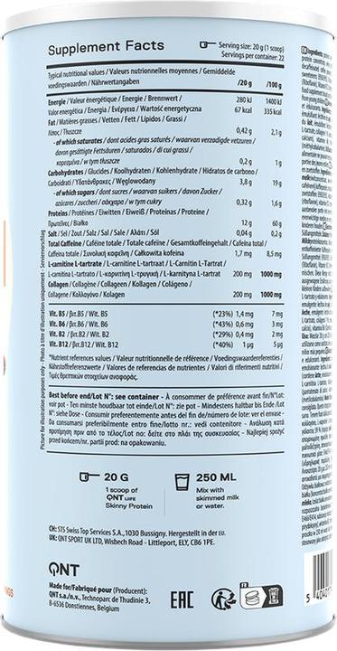 Nutritional values and ingredients Easy Body Skinny Protein (1 x, 450 g)