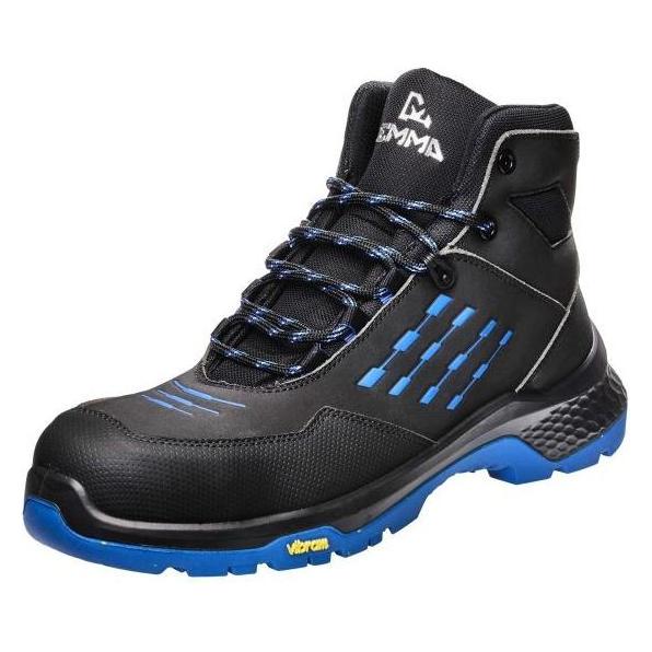 Emma Safety Footwear, Werkschoenen, Crossforce X High D S3 - Schwarz/Blau - 45 (S3, 45)