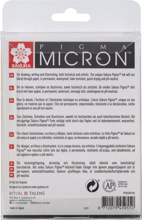 Produktbild Sakura Faserschreiber Pigma Micron (Black, 10 x)