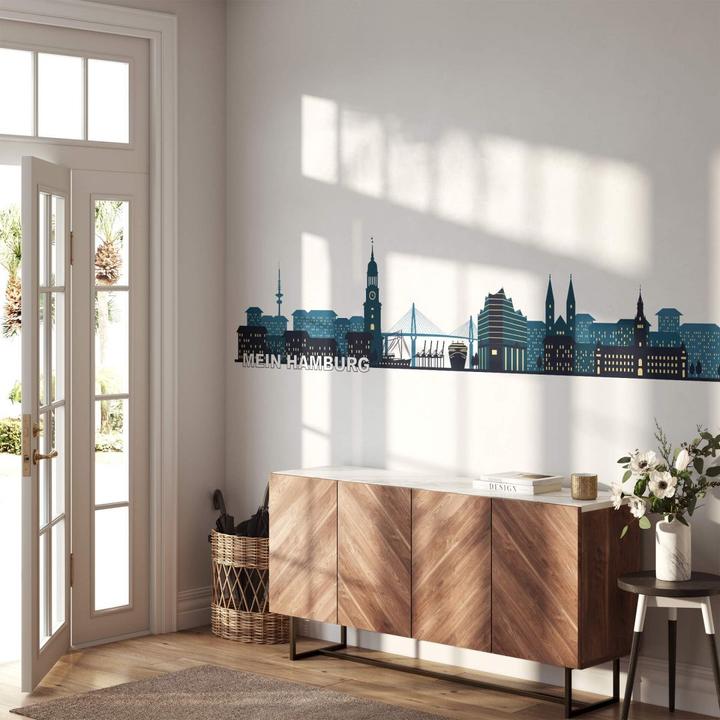 Actual product image Trenddeko Skyline My Hamburg 02 (120 x 29 cm)