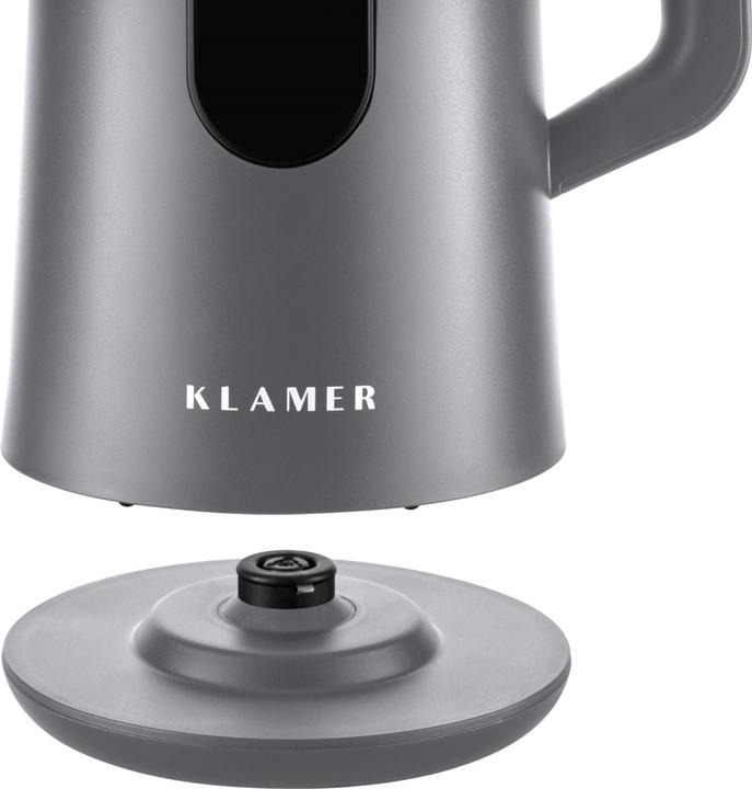 Image du produit KLAMER Wasserkocher Edelstahl 1,5L 1800W elektrischer Wasserkocher grau mit Temperatureinstellu… (1.50 l)
