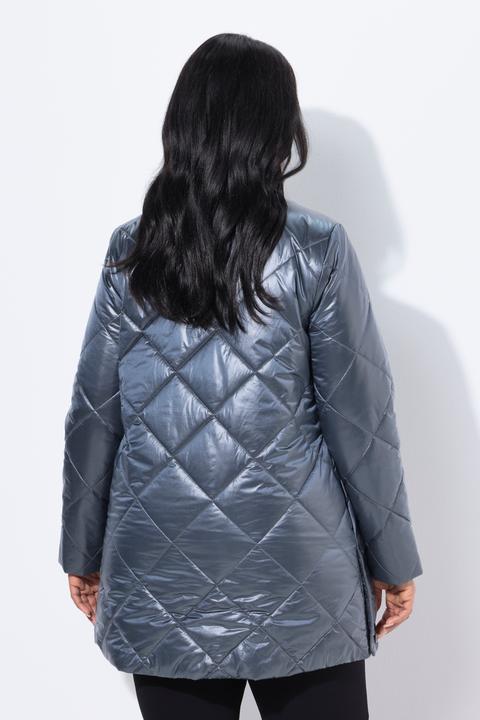 Immagine prodotto Ulla Popken Giacca con effetto intrecciato, trapuntatura TwoTone e collo alto (50, 52)