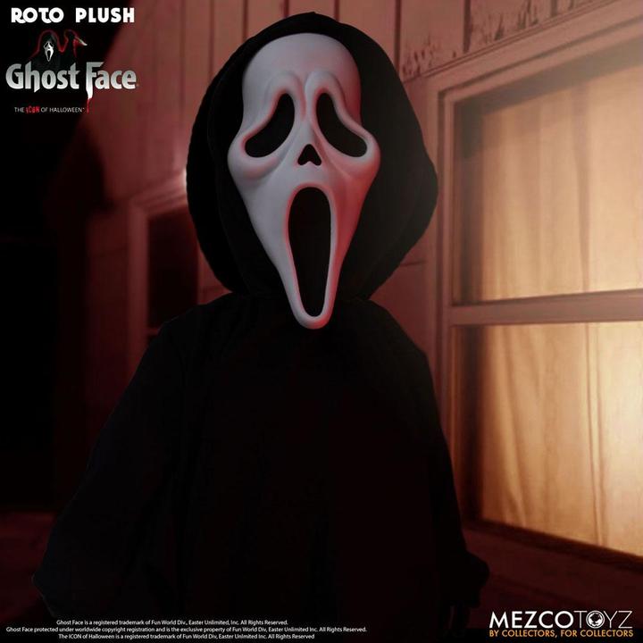 Actual product image Mezco Toys Scream MDS Roto Plush Doll Ghost Face 46 cm