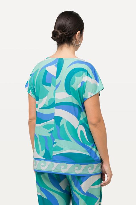 Immagine prodotto Ulla Popken T-shirt dal taglio oversize con rifiniture, scollo a V e mezze maniche (54)