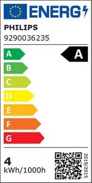 Energie-Label Philips Classic LED Lampe (E27, 4 W, 840 lm, 3 x, A)
