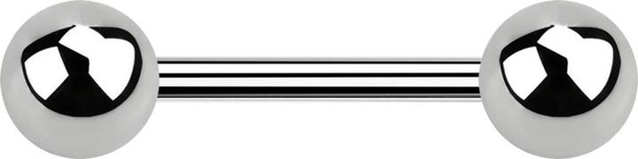 Actual product image Star Piercing Steriler Barbell Innengewinde silber mit zwei Kugeln (Titanium, without brass)
