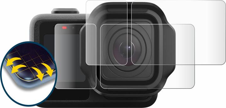 Produktbild BROTECT Fullscreen für GoPro Mission 1 Pro Schutzfolie Displayschutz Folie Klar Transparent
