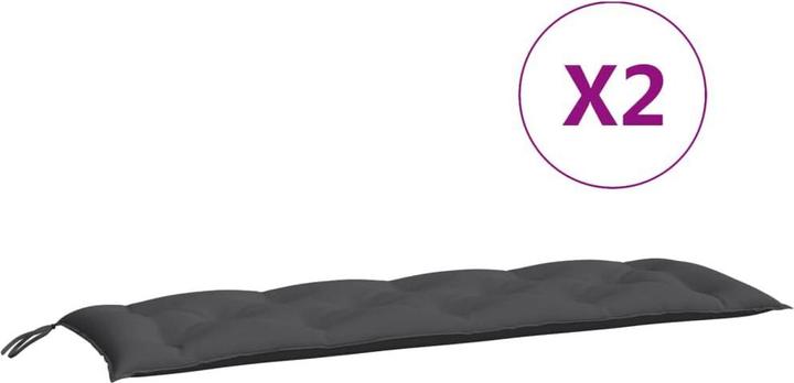 Image du produit vidaXL Coussins de banc de jardin 2 pcs. O x tissu ford (150 x 50 x 7 cm)