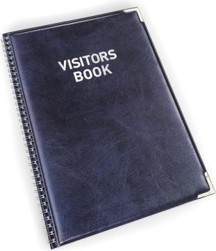 Produktbild Durable Einsteckschild Visitors Book 100 90 x 60 mm (B x H) 80g/m² Karton weiss/blau 10 Bl./Pack.