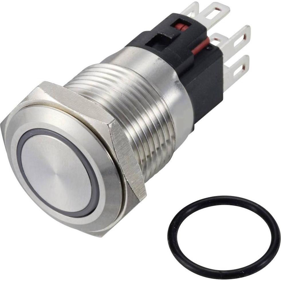Tru Components TC-12647548 Drucktaster 250 V/AC 3 A 1 x Aus/(Ein) IP65 RGB tast, Taster + Schalter