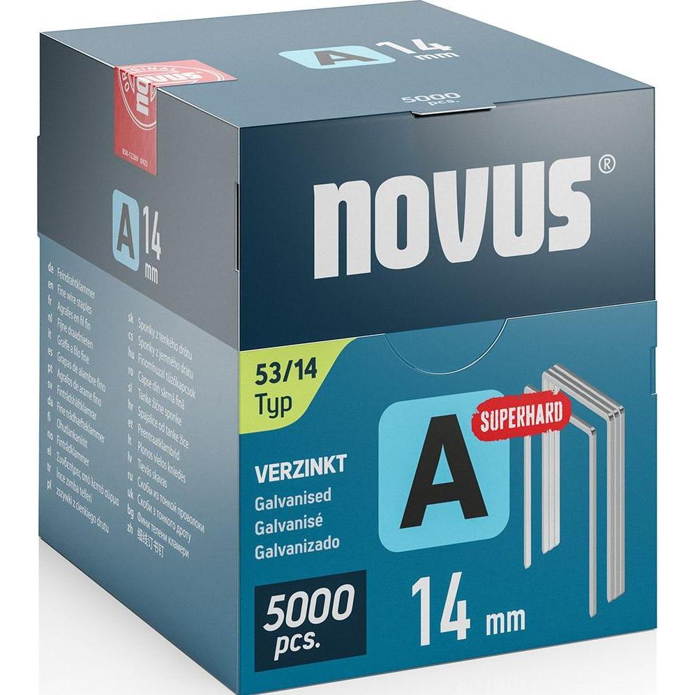 Novus, Tackerklammern + Tackernägel, Feindrahtklammern A 53 14mm 5000 Stk.