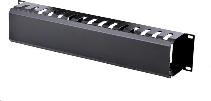 Produktbild StarTech com 2U Horizontal Finger Duct Rack Cable Management Panel with Cover, Cable management pane