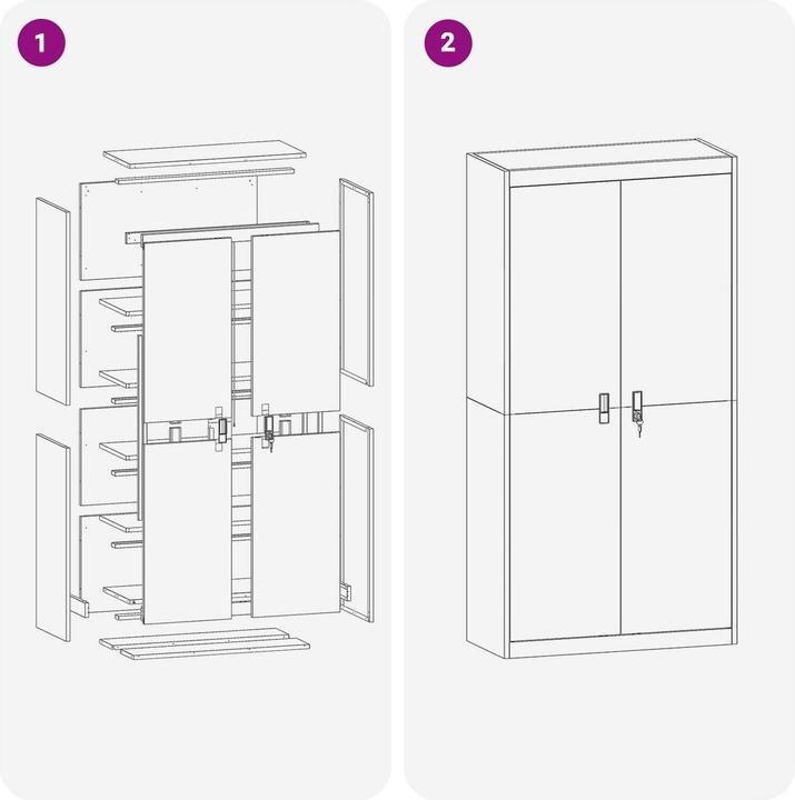Actual product image vidaXL Aufbewahrungsschrank (40 x 90 x 180 cm)