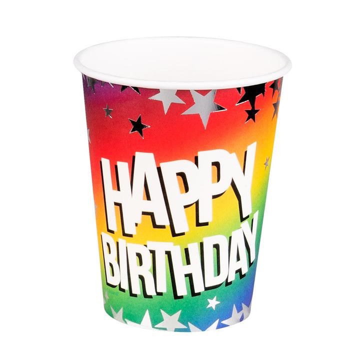 Actual product image Boland 10 paper cups Happy Birthday 210ml (10 Piece)