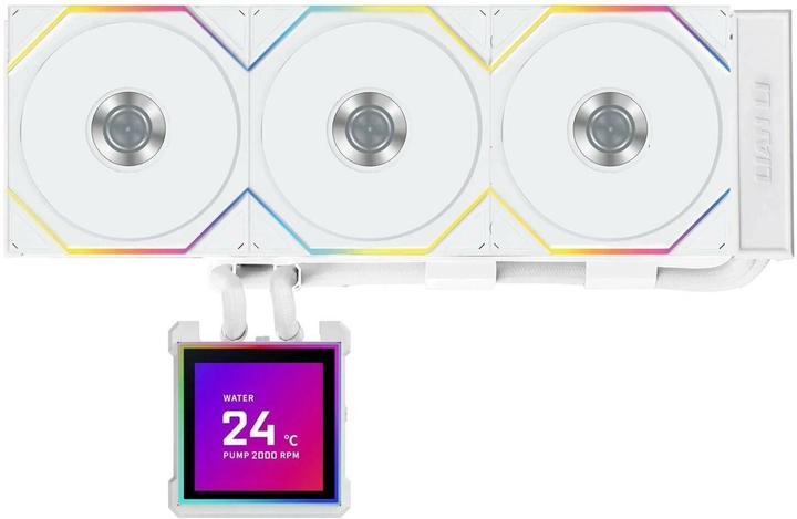 Actual product image Lian-Li HydroShift II LCD-S 360TL AiO-Wasserkühlung, RGB, LCD-Display - 360mm, weiss