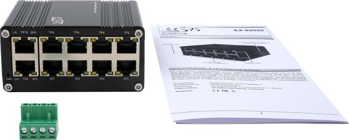 Produktbild Exsys Industr. Mini PoE-Switch 10x 1 Gbps (10 Ports)