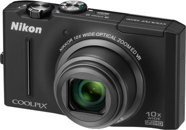 Nikon Coolpix S8100, 12MP, zoom 10x, filmati FullHD, nero (1/2,3'')