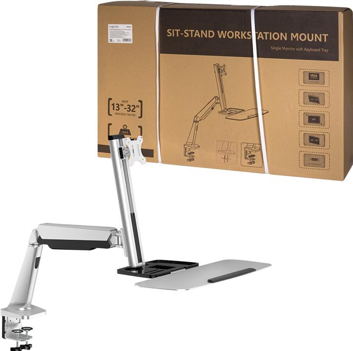 Actual product image LogiLink 1332 Sit/stand workstation Monitor desk holder (Table, 32", 8 kg)
