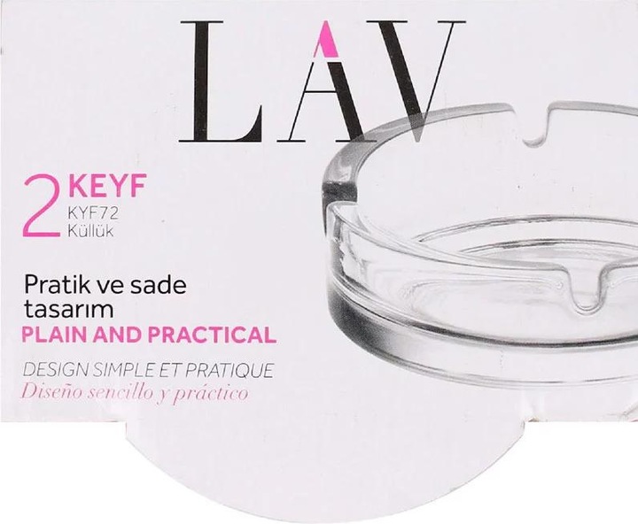 Produktbild LAV 2er-Set Glas ASCHENBECHER transparent stapelbar 10,6×3,4cm