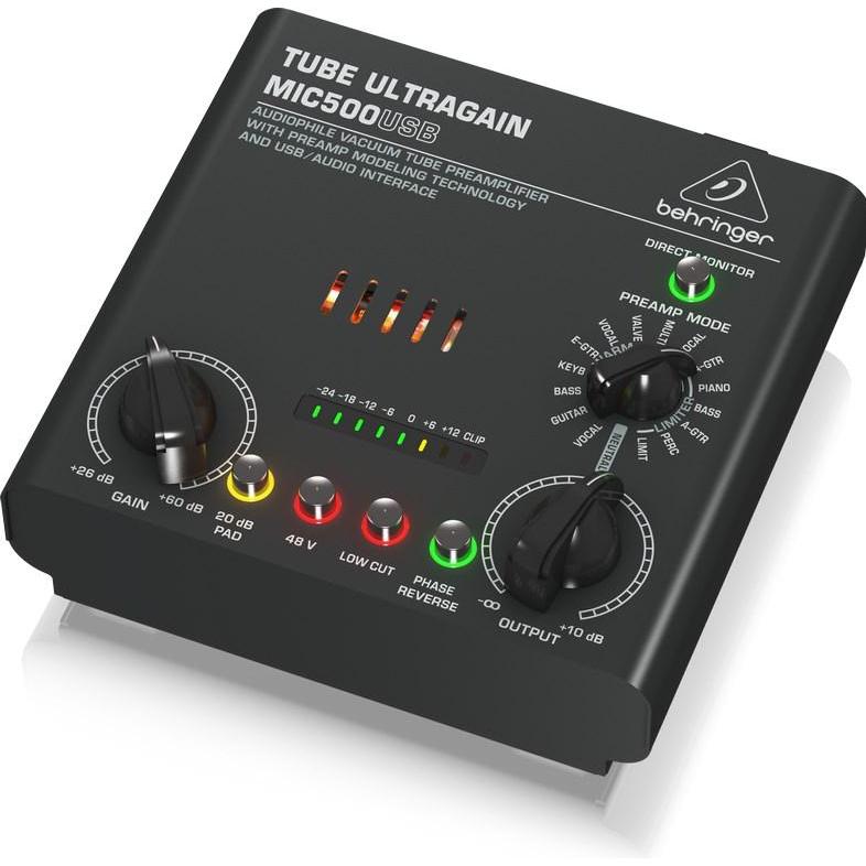 Behringer Mikrofon Vorverstärker Tube Ul (Vorverstärker), Effektgerät, Schwarz