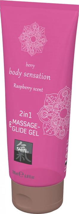 Actual product image Shiatsu Massage & Glide Gel 2in1 Raspberry Scent (200 ml)