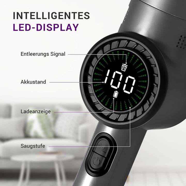 Actual product image Lebenlang Kabelloser Akkustaubsauger mit Ladehalterung