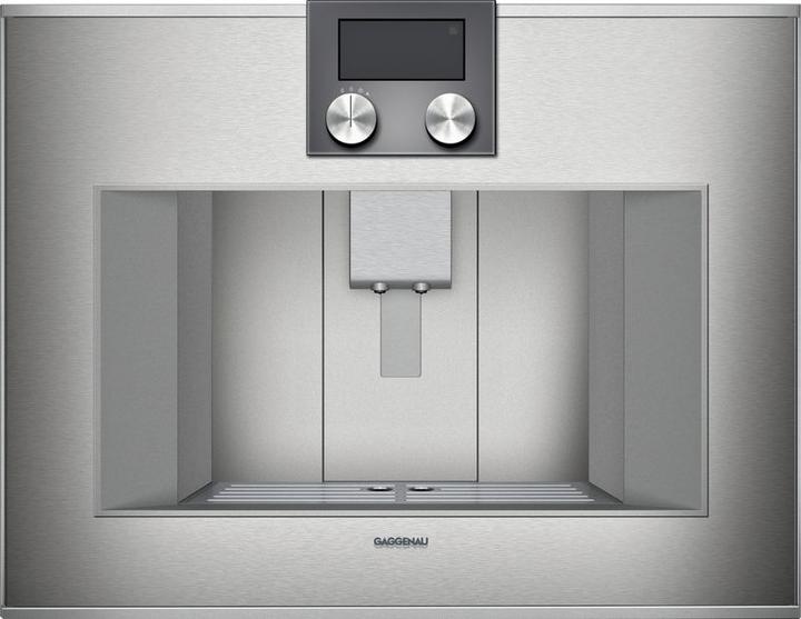 Gaggenau CM 450 112 Series 400 built-in fully automatic coffee maker stainless steel-backed full-glass door