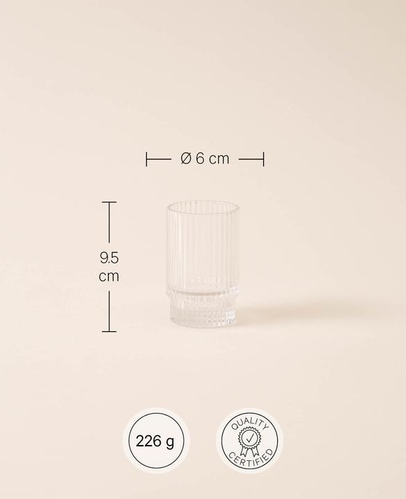 Image du produit Esmée Bougie chauffe-plat en verre avec rainures