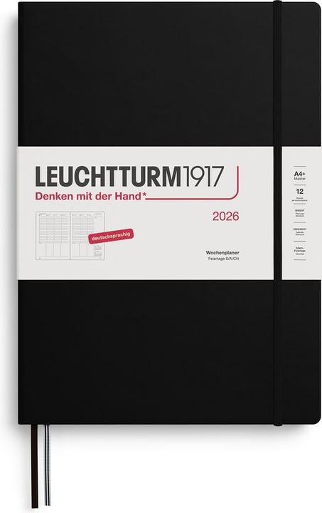 Produktbild WochenplanerMasterA4+Schwarz2026 (Deutsch)