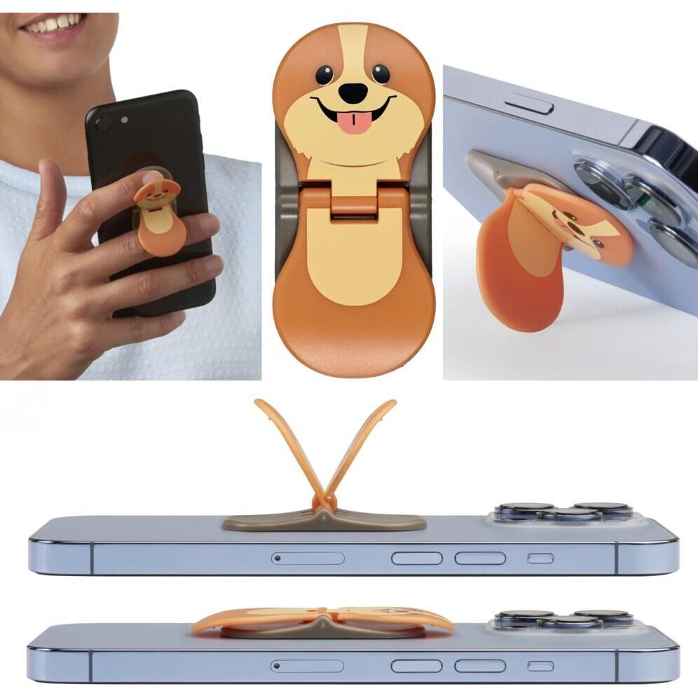 Bookchair zipgrips Puppy (Hund) 2 in 1 Handy-Gr, Smartphone Halterung
