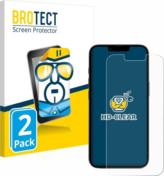 Produktbild BROTECT Schutzfolie Displayschutz Displayschutzfolie Folie Klar Transparent (2 Stück, Apple iPhone 16e)