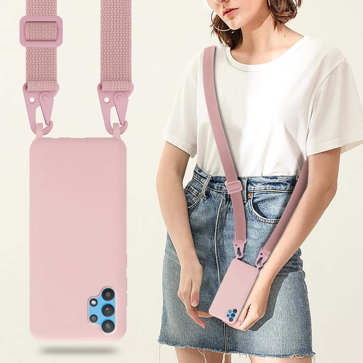 Actual product image Cadorabo TPU Cover Mobile Phone Chain Liquid (Samsung Galaxy A32 5G)