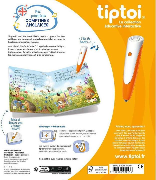 Produktbild tiptoi Mes premières comptines anglaise (Französisch, Collectif, 2023)