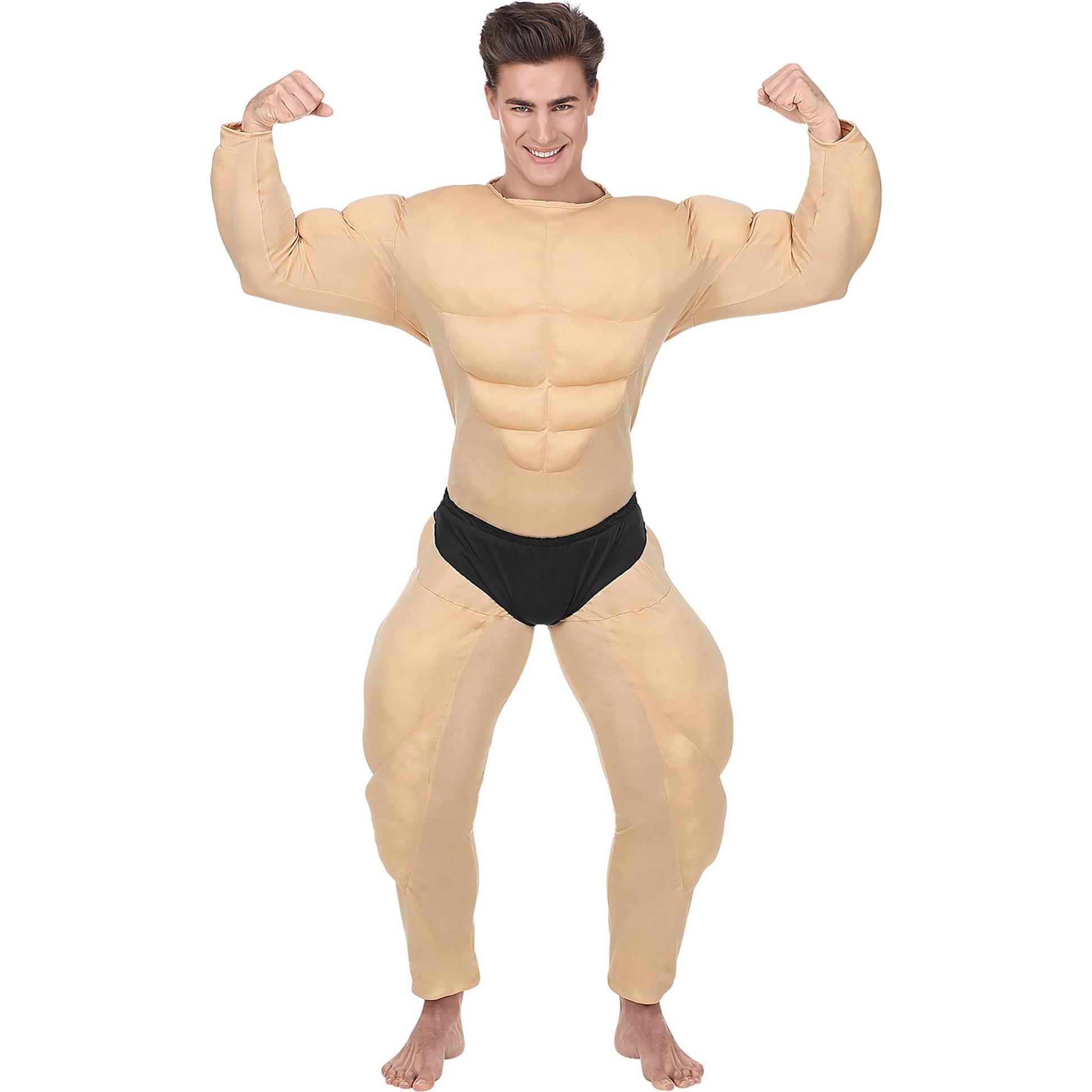 Thumbnail - Widmann Bodybuilder Kostüm: Muskel Overall Mit Slip (XL)