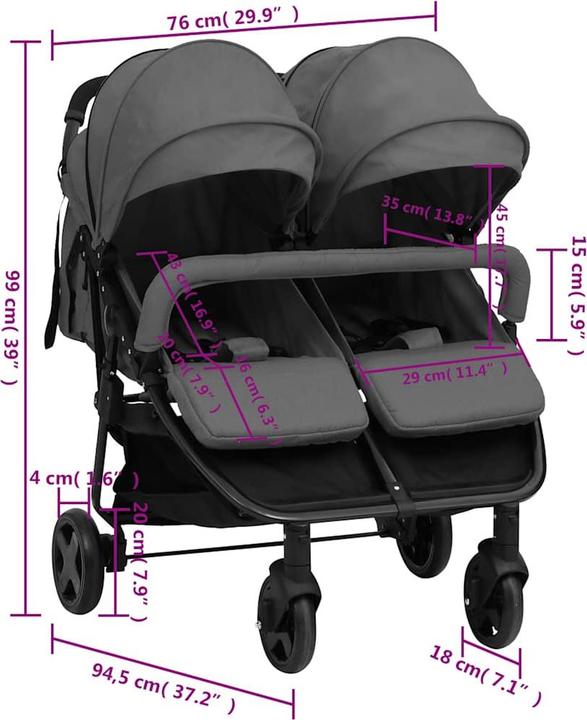 Actual product image vidaXL Kinderwagen