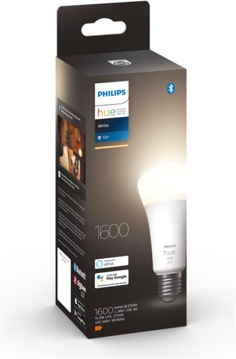 Produktbild Philips Hue White (E27, 15.50 W, 1600 lm, 1 x, F)