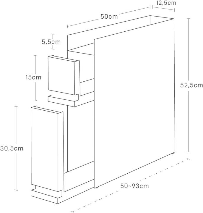 Produktbild Yamazaki 2-stöckiges Gewürzregal mit Schubladen TOWER
