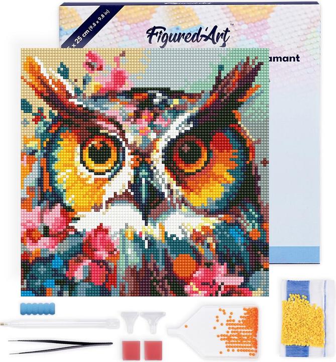 Produktbild Figured'Art Mini Malen nach Zahlen mit Rahmen - Eule