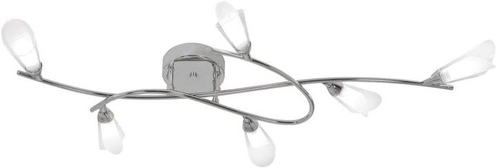 Hedendaagse semi-flush licht mit klarem äusserem und säuregeätztem innerem Glas