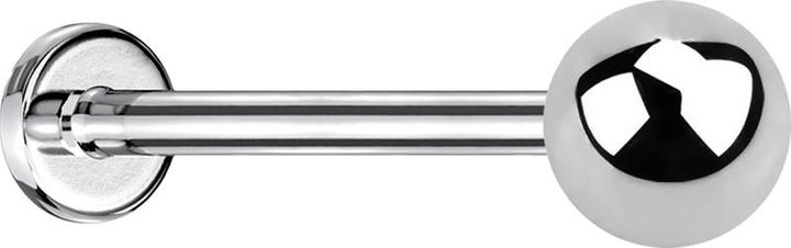 Actual product image Star Piercing Micro Threadless Labret silver with ball (without brass, Surgical steel 316L)