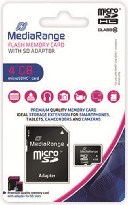 Productafbeelding MediaRange MR956 (4 GB, microSDHC, U1)