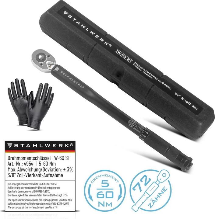 Image du produit Stahlwerk TW-60 ST (3/8", 5 Nm, 60 Nm)