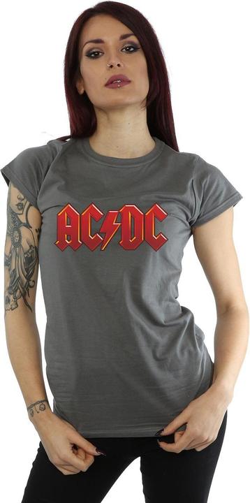Produktbild AC/DC TShirt mit dunkelrotem Logo aus Baumwolle (L)