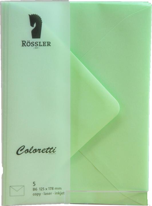 Productafbeelding Magni 220720537 - Coloretti enveloppen, 80 g/m², DIN B6, pepermunt, 5 stuks (B6, 5 x)