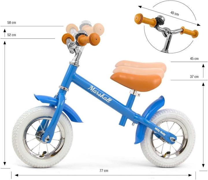 Produktbild Mally Rowerek Biegowy Marshall Air Blue (10")