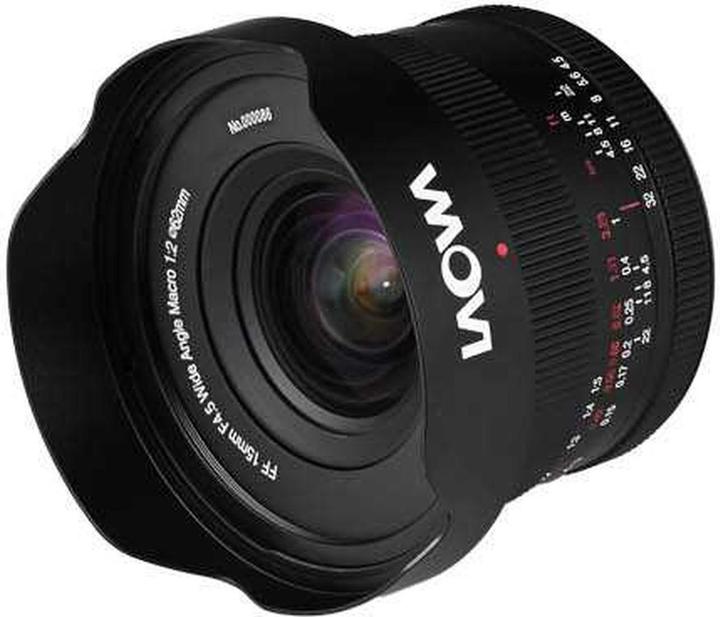 Actual product image Laowa 15mm f/4.5 0.5X Wide Angle Macro (Nikon F, full size)