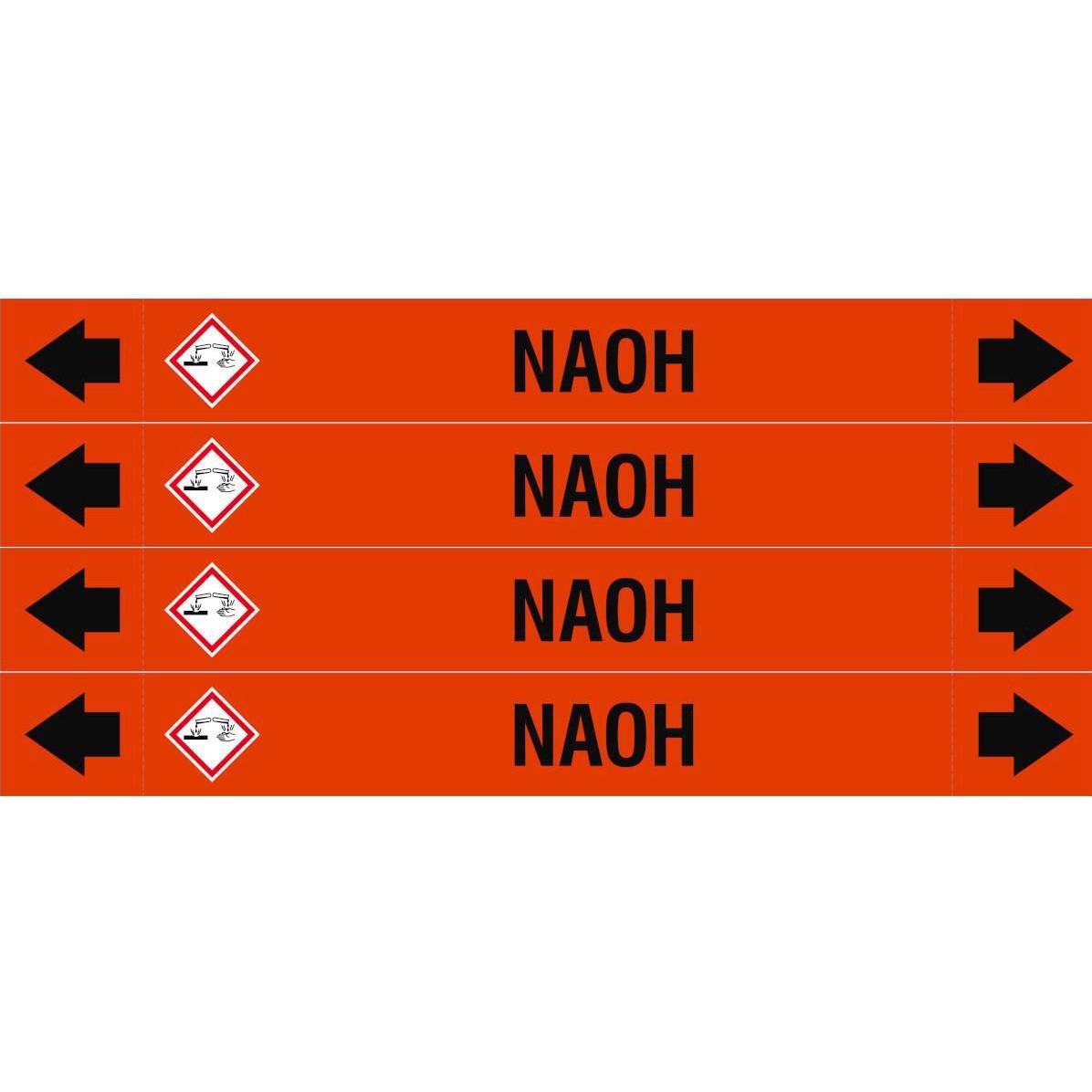 Brady, Etiketten, ASME - Rohrmarkierer - NAOH